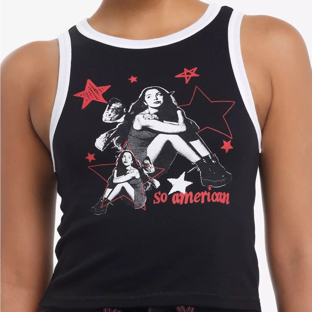 Olivia Rodrigo So American Girls‎ Crop Ringer Tank Top Hot Topic